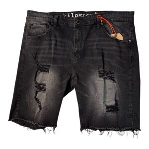 Sz 42 black kilogram jean shorts